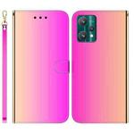 For Realme 9 Pro Imitated Mirror Surface Horizontal Flip Leather Phone Case(Gradient Color)