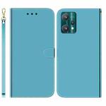 For Realme 9 Pro Imitated Mirror Surface Horizontal Flip Leather Phone Case(Blue)