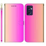 For OPPO Reno7 5G Taiwan Version / Find X5 Lite Imitated Mirror Surface Horizontal Flip Leather Phone Case(Gradient Color)