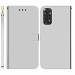 For Redmi Note 11 Overseas Version / Note 11S Imitated Mirror Surface Horizontal Flip Leather Phone Case(Silver)
