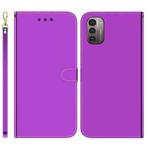 For Nokia G11 / G21 Imitated Mirror Surface Horizontal Flip Leather Phone Case(Purple)