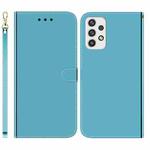 For Samsung Galaxy A23 Imitated Mirror Surface Horizontal Flip Leather Phone Case(Blue)