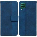 For Huawei P40 Lite/nova 6 SE/nova 7i Geometric Embossed Leather Phone Case(Blue)