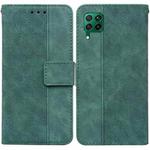 For Huawei P40 Lite/nova 6 SE/nova 7i Geometric Embossed Leather Phone Case(Green)