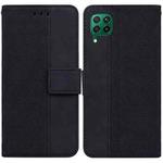 For Huawei P40 Lite/nova 6 SE/nova 7i Geometric Embossed Leather Phone Case(Black)