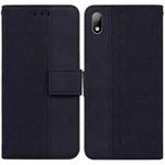 For Huawei Y5 2019 / Honor 8S Geometric Embossed Leather Phone Case(Black)