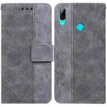For Huawei P smart 2019/Honor 10 Lite Geometric Embossed Leather Phone Case(Grey)