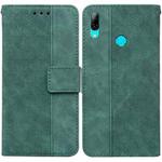 For Huawei P smart 2019/Honor 10 Lite Geometric Embossed Leather Phone Case(Green)