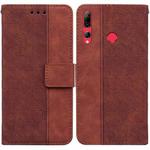 For Huawei P smart+ 2019/Enjoy 9s/Honor 10i/20i/20 Lite Geometric Embossed Leather Phone Case(Brown)
