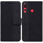 For Huawei P smart+ 2019/Enjoy 9s/Honor 10i/20i/20 Lite Geometric Embossed Leather Phone Case(Black)