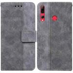 For Huawei P smart Z/Y9 Prime 2019/Honor 9X Foreign Version Geometric Embossed Leather Phone Case(Grey)