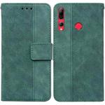 For Huawei P smart Z/Y9 Prime 2019/Honor 9X Foreign Version Geometric Embossed Leather Phone Case(Green)