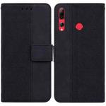 For Huawei P smart Z/Y9 Prime 2019/Honor 9X Foreign Version Geometric Embossed Leather Phone Case(Black)