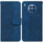 For Huawei nova 8i/Honor 50 Lite Overseas Version Geometric Embossed Leather Phone Case(Blue)