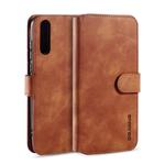 For Huawei Enjoy 10s DG.MING Retro Oil Side Horizontal Flip Case with Holder & Card Slots & Wallet(Brown)