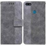 For Motorola Moto E6 Play Geometric Embossed Leather Phone Case(Grey)