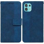 For Motorola Moto Edge 20 Lite/20 Fusion Geometric Embossed Leather Phone Case(Blue)