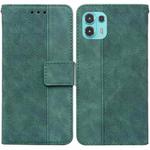 For Motorola Moto Edge 20 Lite/20 Fusion Geometric Embossed Leather Phone Case(Green)
