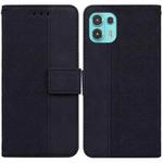 For Motorola Moto Edge 20 Lite/20 Fusion Geometric Embossed Leather Phone Case(Black)