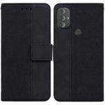 For Motorola Moto G Power 2022 Geometric Embossed Leather Phone Case(Black)