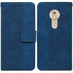 For Motorola Moto G7 Play EU Version Geometric Embossed Leather Phone Case(Blue)