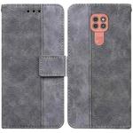 For Motorola Moto G9 Play / E7 Plus Geometric Embossed Leather Phone Case(Grey)