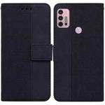 For Motorola Moto G30 / G20 / G10 / G10 Power Geometric Embossed Leather Phone Case(Black)