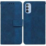 For Motorola Moto G31 / G41 Geometric Embossed Leather Phone Case(Blue)