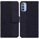 For Motorola Moto G31 / G41 Geometric Embossed Leather Phone Case(Black)