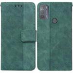 For Motorola Moto G50 Geometric Embossed Leather Phone Case(Green)