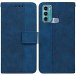 For Motorola Moto G60 / G40 Fusion Geometric Embossed Leather Phone Case(Blue)