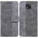 For Motorola Moto G Power 2021 Geometric Embossed Leather Phone Case(Grey)