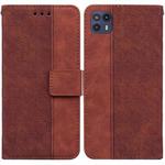 For Motorola Moto G50 5G Geometric Embossed Leather Phone Case(Brown)