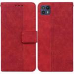 For Motorola Moto G50 5G Geometric Embossed Leather Phone Case(Red)