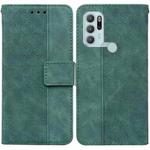 For Motorola Moto G60S Geometric Embossed Leather Phone Case(Green)