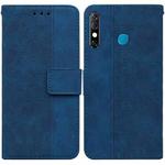 For Infinix Hot 8 X650 CC7 Geometric Embossed Leather Phone Case(Blue)