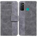 For Infinix Hot 9 X655C / Note 7 Lite Geometric Embossed Leather Phone Case(Grey)