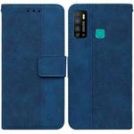 For Infinix Hot 9 X655C / Note 7 Lite Geometric Embossed Leather Phone Case(Blue)