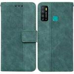 For Infinix Hot 9 X655C / Note 7 Lite Geometric Embossed Leather Phone Case(Green)