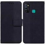 For Infinix Hot 9 X655C / Note 7 Lite Geometric Embossed Leather Phone Case(Black)