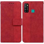 For Infinix Hot 9 X655C / Note 7 Lite Geometric Embossed Leather Phone Case(Red)