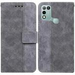 For Infinix Hot 10 Play / Smart 5 India Geometric Embossed Leather Phone Case(Grey)