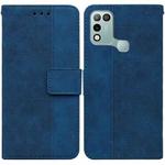 For Infinix Hot 10 Play / Smart 5 India Geometric Embossed Leather Phone Case(Blue)