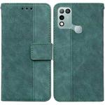 For Infinix Hot 10 Play / Smart 5 India Geometric Embossed Leather Phone Case(Green)