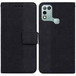 For Infinix Hot 10 Play / Smart 5 India Geometric Embossed Leather Phone Case(Black)