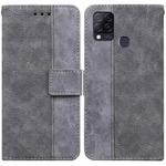 For Infinix Hot 10s / Hot 10T Geometric Embossed Leather Phone Case(Grey)