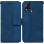 For Infinix Hot 10s / Hot 10T Geometric Embossed Leather Phone Case(Blue)