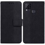 For Infinix Hot 10s / Hot 10T Geometric Embossed Leather Phone Case(Black)