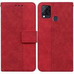 For Infinix Hot 10s / Hot 10T Geometric Embossed Leather Phone Case(Red)