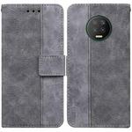 For Infinix Note 7 X690 Geometric Embossed Leather Phone Case(Grey)